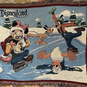 Vintage Disneyland Mickey and Minnie and Friends Blanket